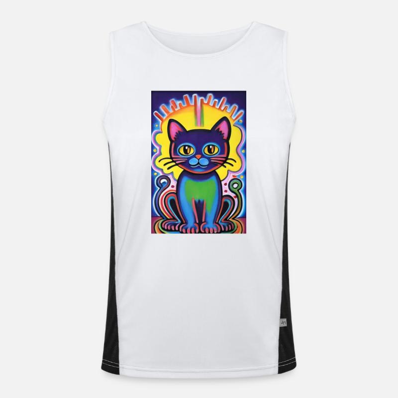 Chat mignon Pop Art Art moderne Débardeur respirant contrasté Homme 