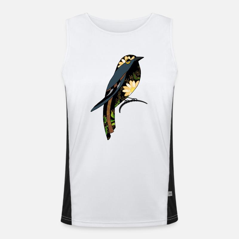 Bunter Vogel Funktionelles Kontrast-Tank Top für Männer 