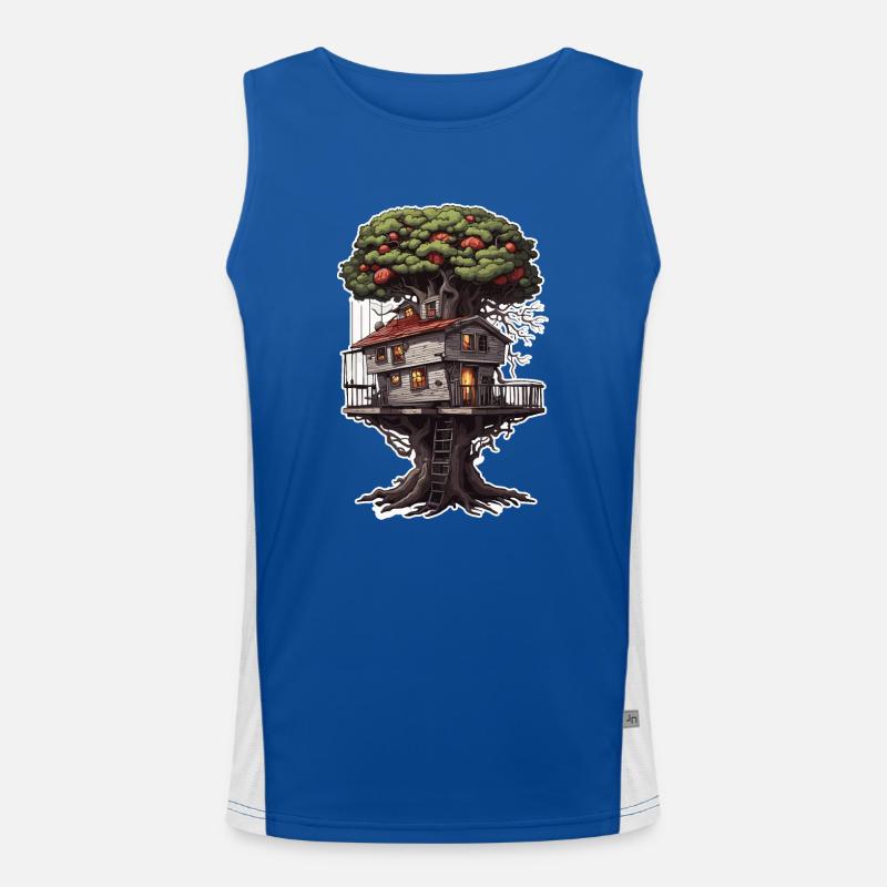 Baumhaus / Baumkrone / Baumhütte / Abenteuer Funktionelles Kontrast-Tank Top für Männer 