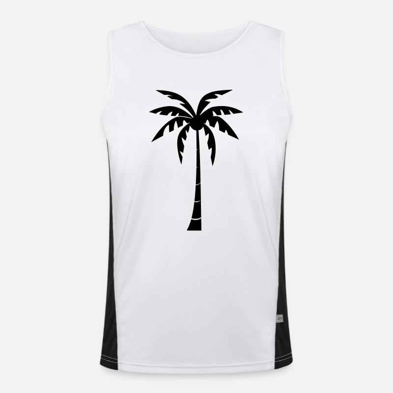 palm tree Men's Functional Contrast Tank Top 