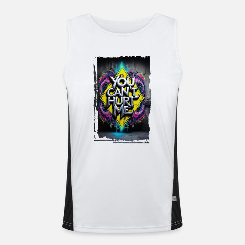 Du kannst mir nicht weh tun Funktionelles Kontrast-Tank Top für Männer 