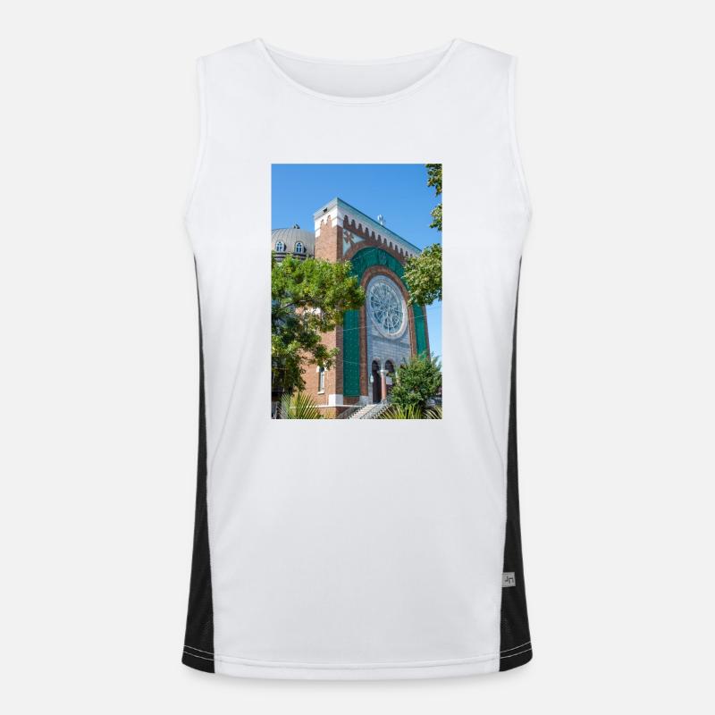 Kirche St. Michael und St. Anthony Montréal Funktionelles Kontrast-Tank Top für Männer 