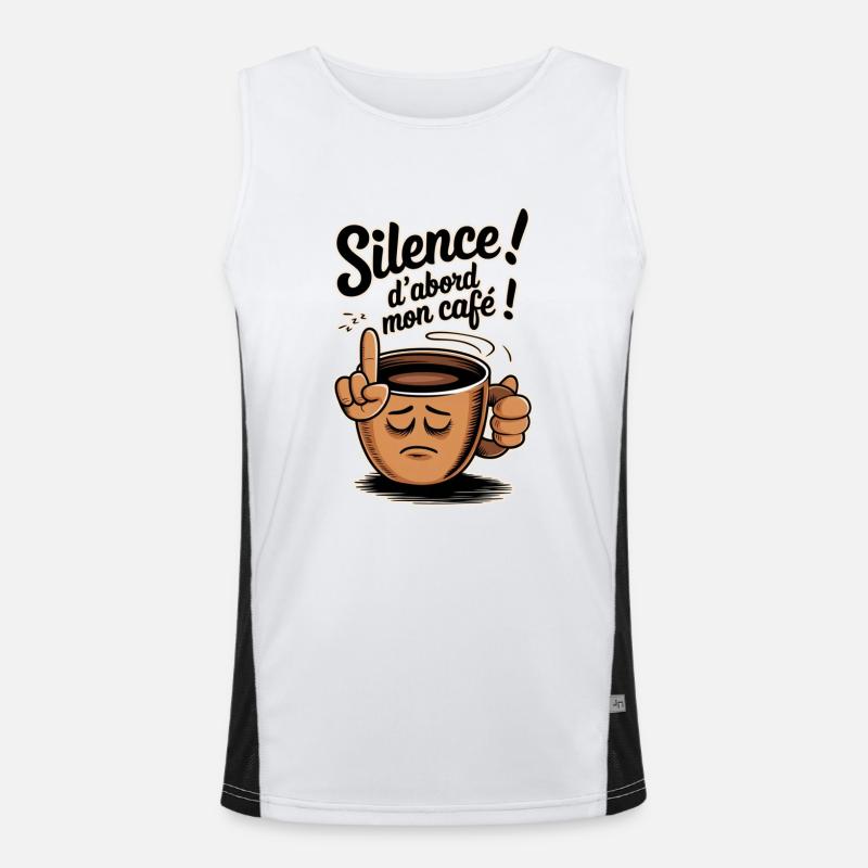 Be quiet! First my coffee Men's Functional Contrast Tank Top 