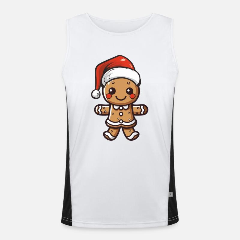 gingerbread man Men's Functional Contrast Tank Top 