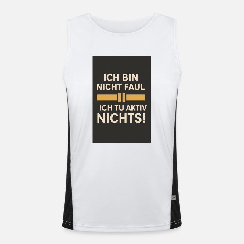 I'm not lazy - I don't actively do anything 01 Men's Functional Contrast Tank Top 