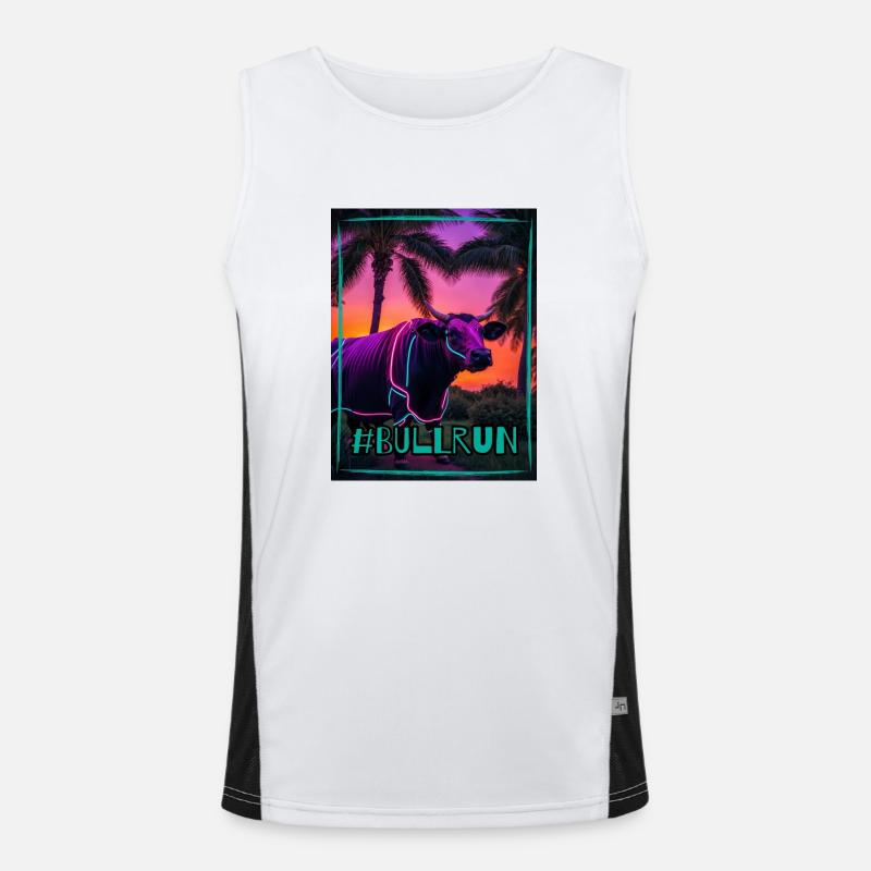 Bull Run Funktionelles Kontrast-Tank Top für Männer 