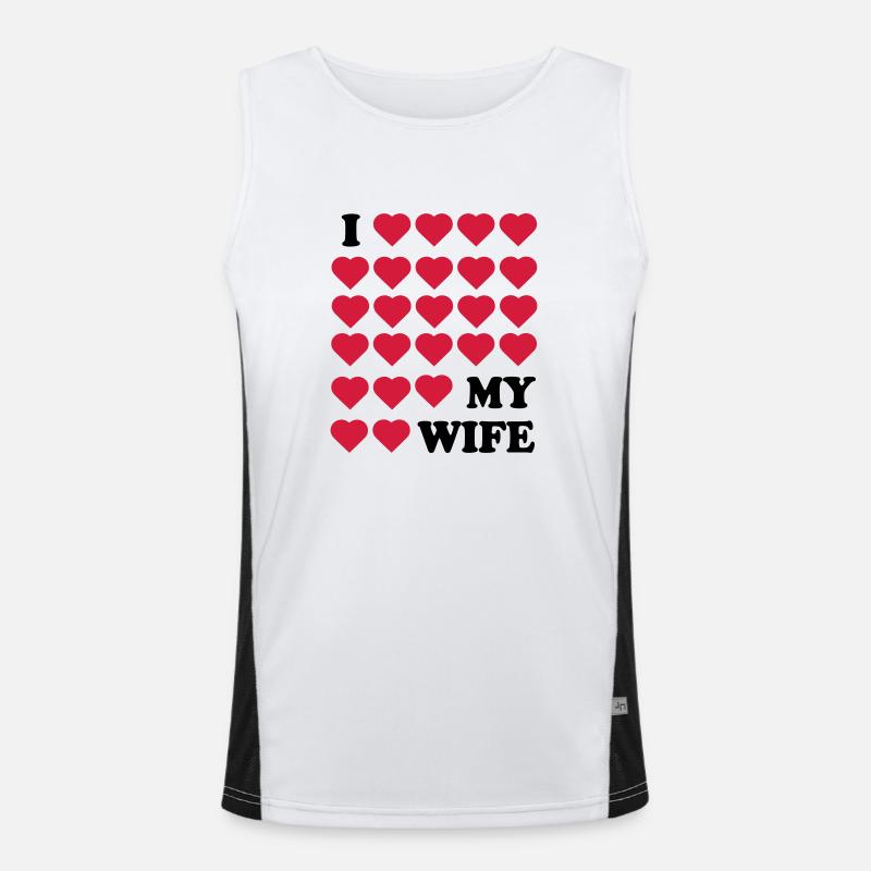 Ehefrau Funktionelles Kontrast-Tank Top für Männer 