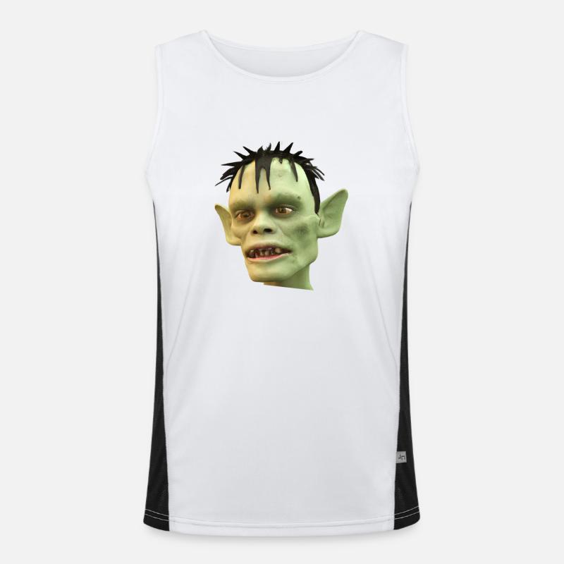 Horror Zombie vert en 3D pour Halloween Débardeur respirant contrasté Homme 