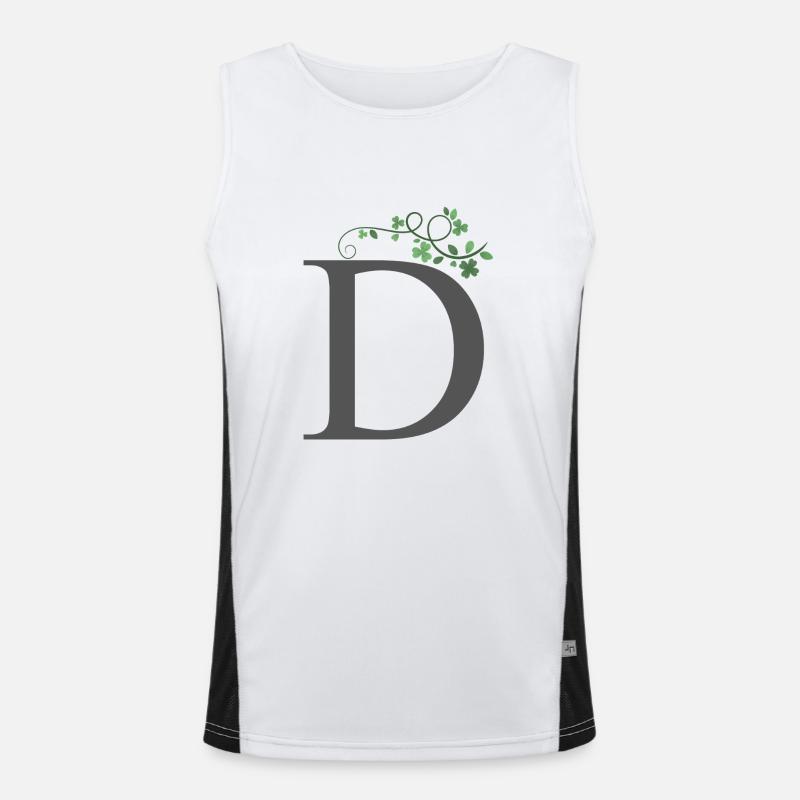 D avec trèfles Débardeur respirant contrasté Homme 