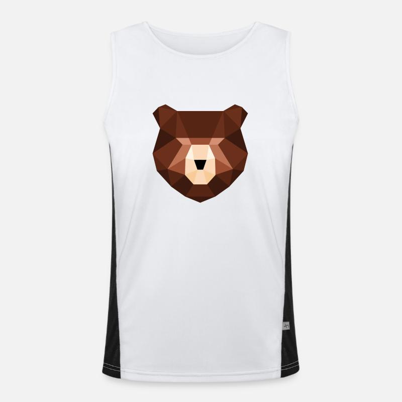 Der Bär Funktionelles Kontrast-Tank Top für Männer 
