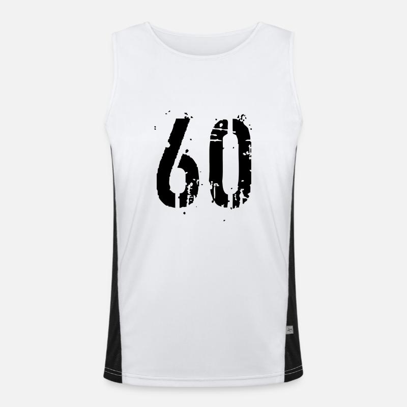 Nummer 60 Funktionelles Kontrast-Tank Top für Männer 