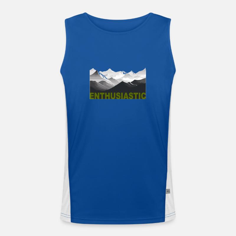 Mountain Enthusiastic Funktionelles Kontrast-Tank Top für Männer 