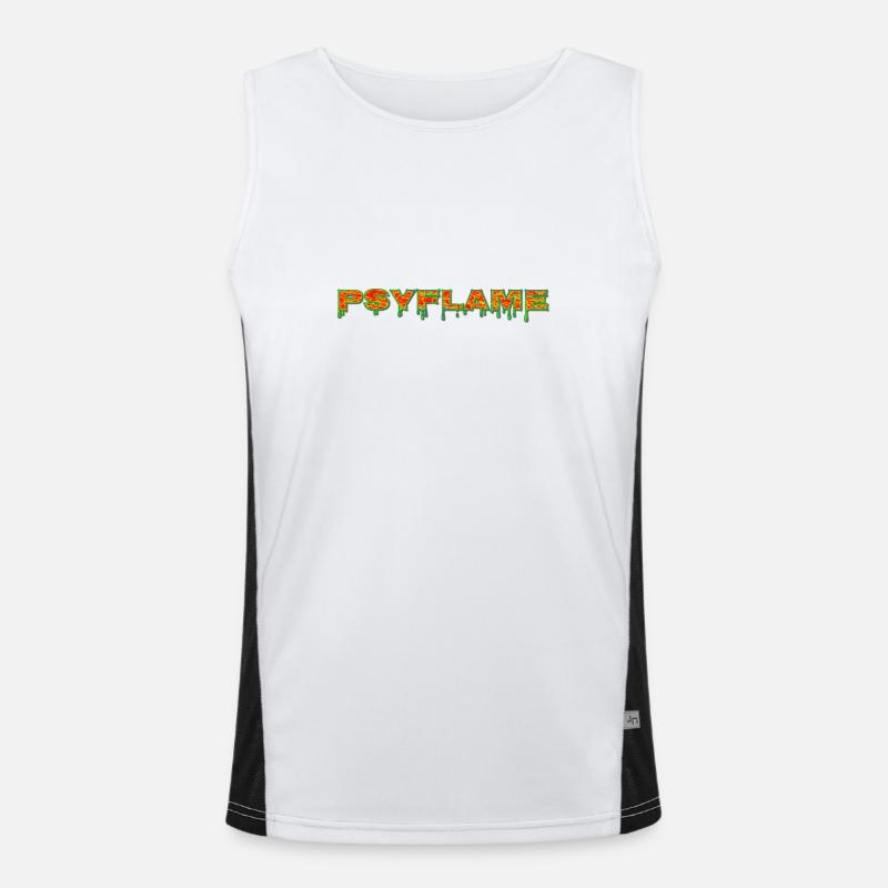 Psyflame Logo Funktionelles Kontrast-Tank Top für Männer 