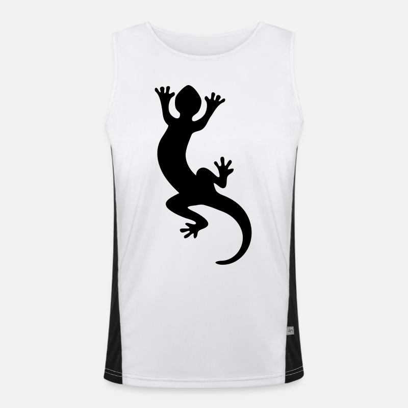 Eidechse / Echse / Lizard / Gecko Funktionelles Kontrast-Tank Top für Männer 