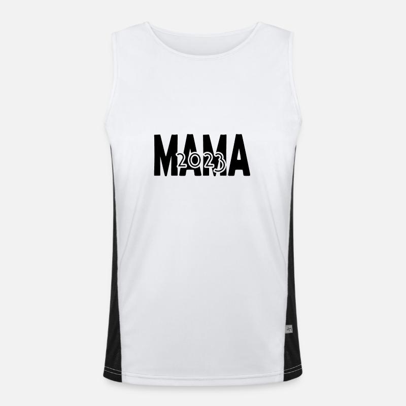 Mama 2023, Mutter werden, Eltern, Schwangerschaft Funktionelles Kontrast-Tank Top für Männer 