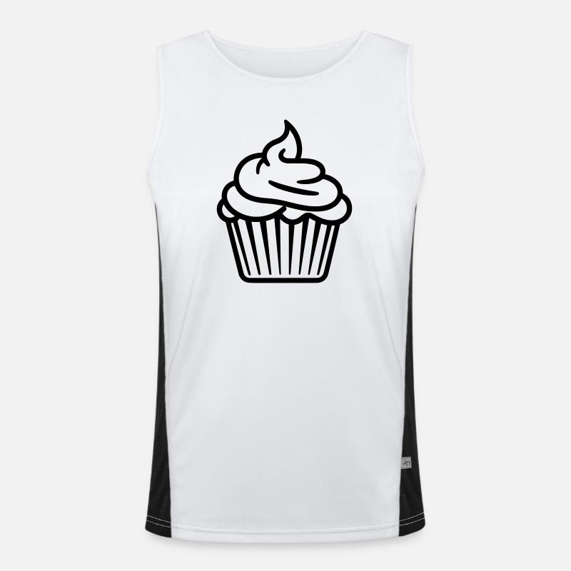 Cupcake Funktionelles Kontrast-Tank Top für Männer 