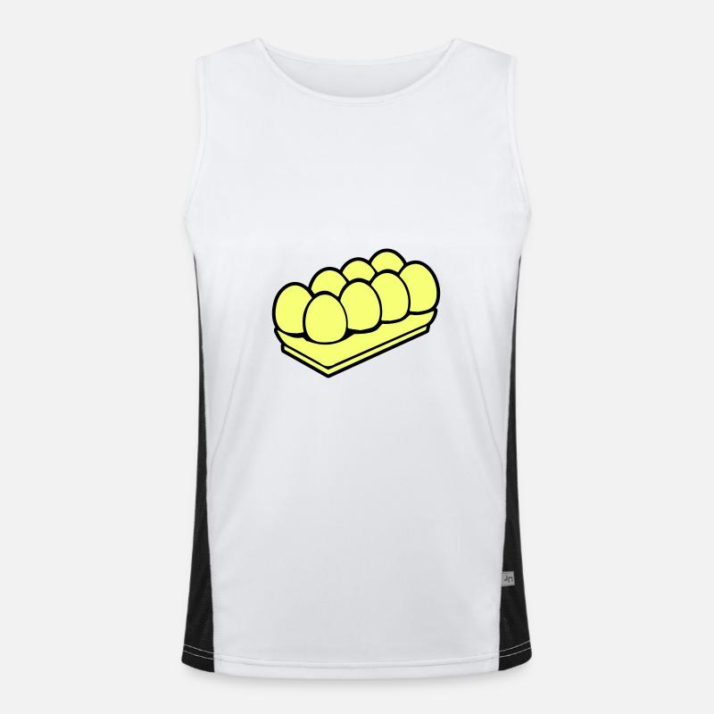 Eier symbol Funktionelles Kontrast-Tank Top für Männer 