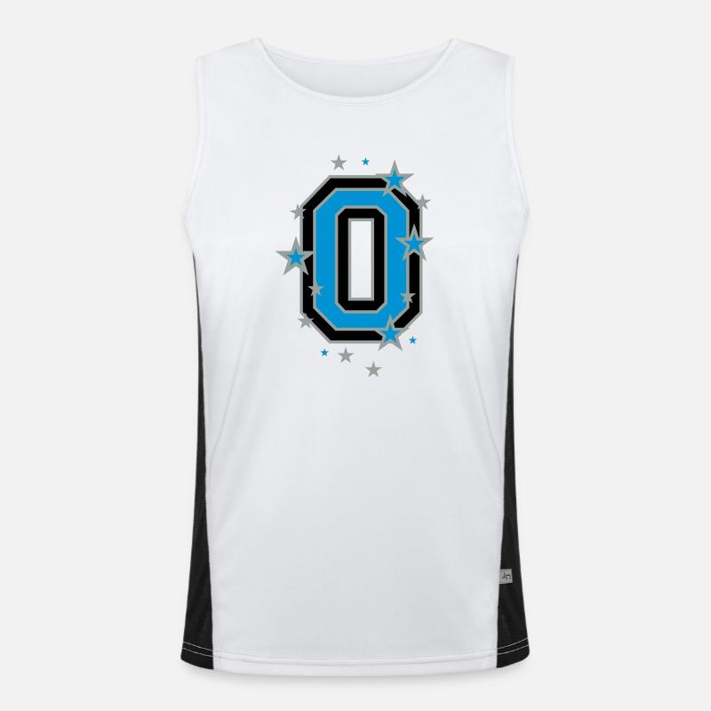 Die Nummer 0 Funktionelles Kontrast-Tank Top für Männer 