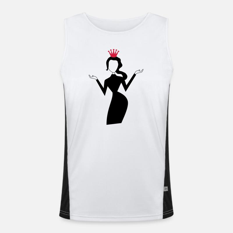 Top model - Men's Functional Contrast Tank Top - white/black