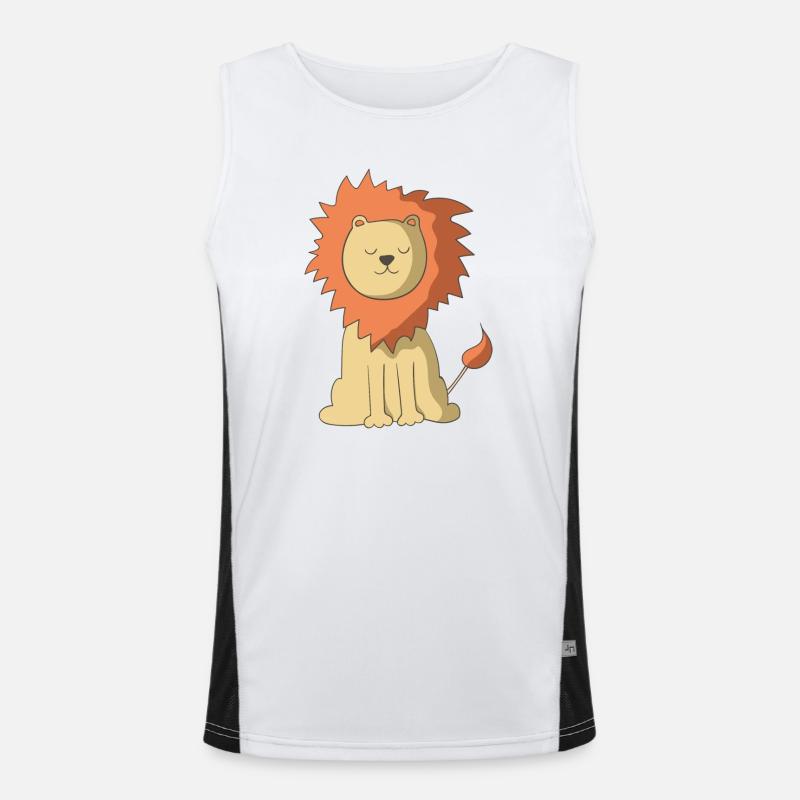 Löwe Funktionelles Kontrast-Tank Top für Männer 