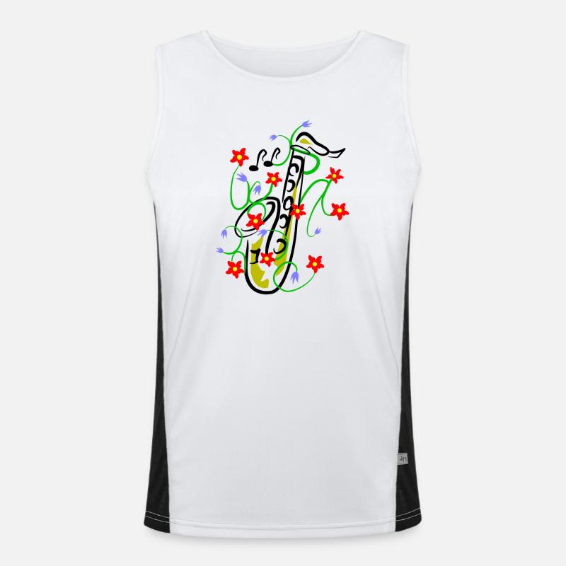 Saxophone Design Men's Functional Contrast Tank Top 
