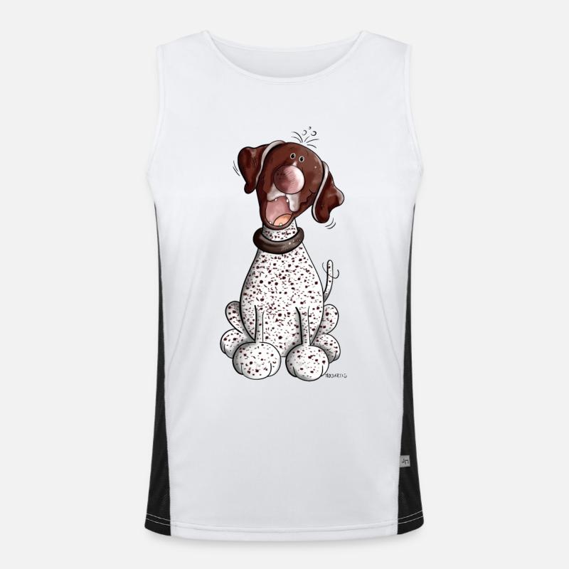 Funny German Shorthaired Pointer Men's Functional Contrast Tank Top 