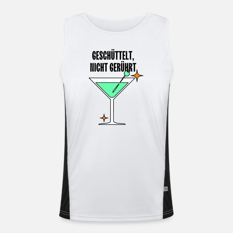Mintmartini Neon Stil Funktionelles Kontrast-Tank Top für Männer 