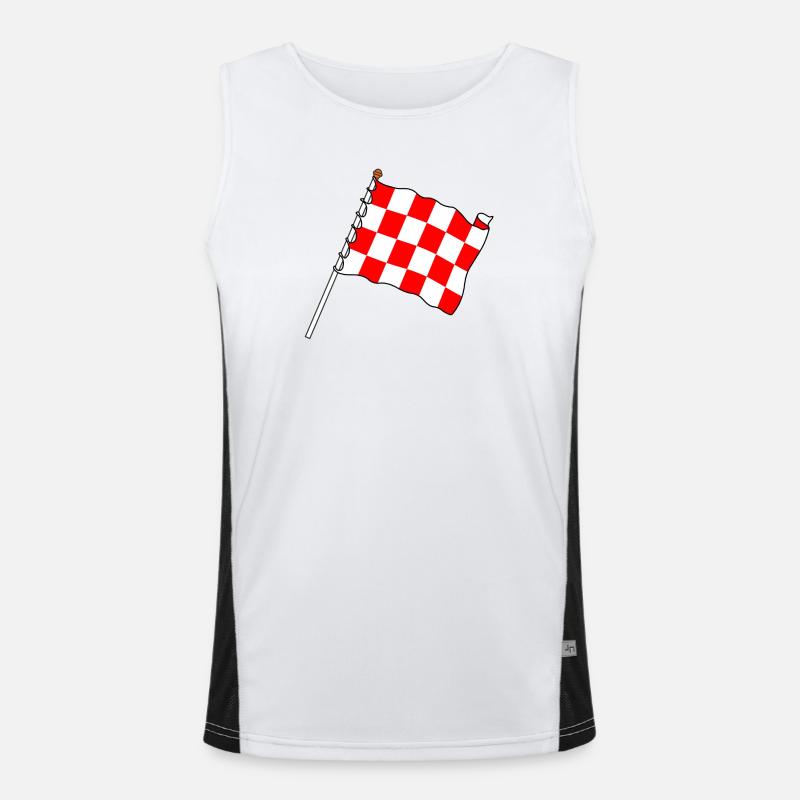 North Brabant Brabant flag Men's Functional Contrast Tank Top 