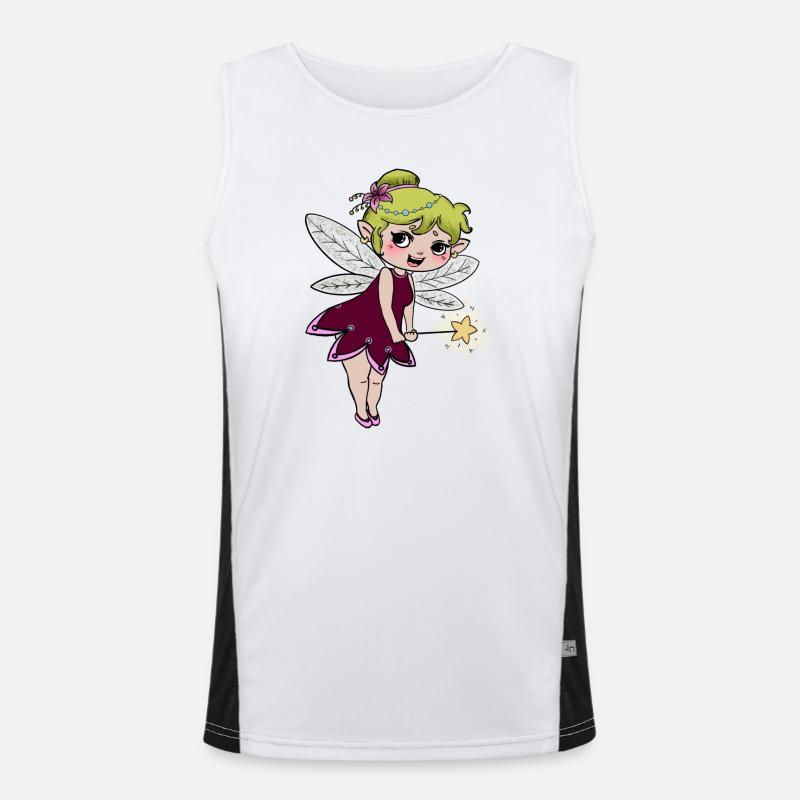 ... Make a wish - Men's Functional Contrast Tank Top  - white/black