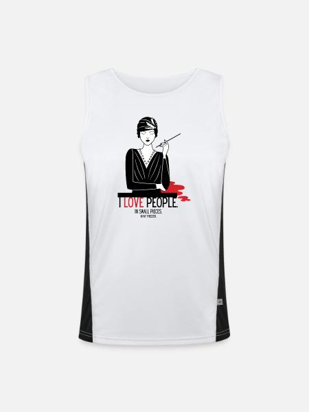 Philanthropie - Débardeur respirant contrasté Homme - blanc/noir