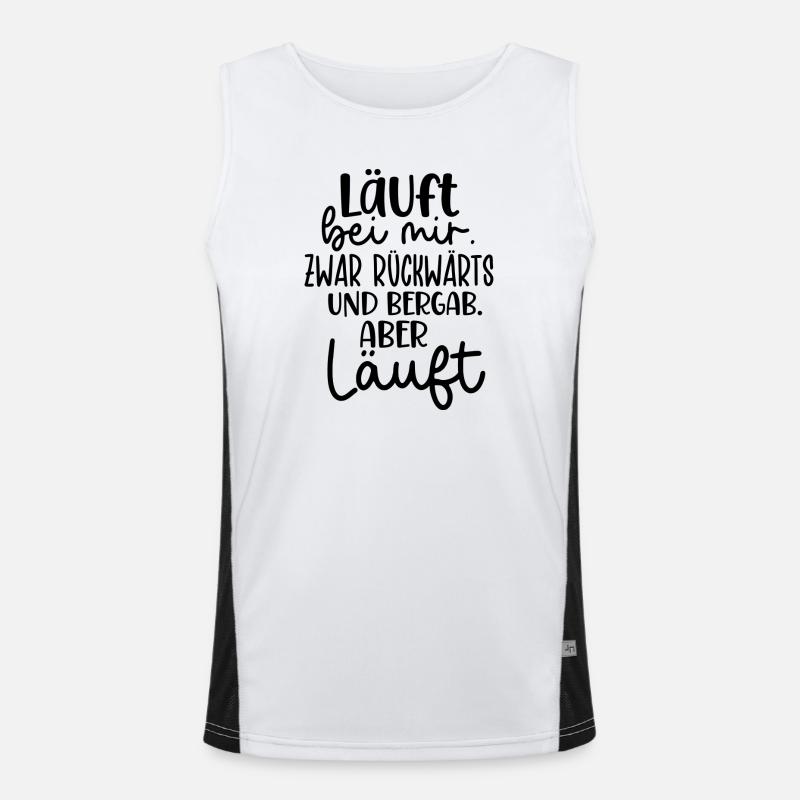 Sayings Scripture Funny Sayings Men's Functional Contrast Tank Top 