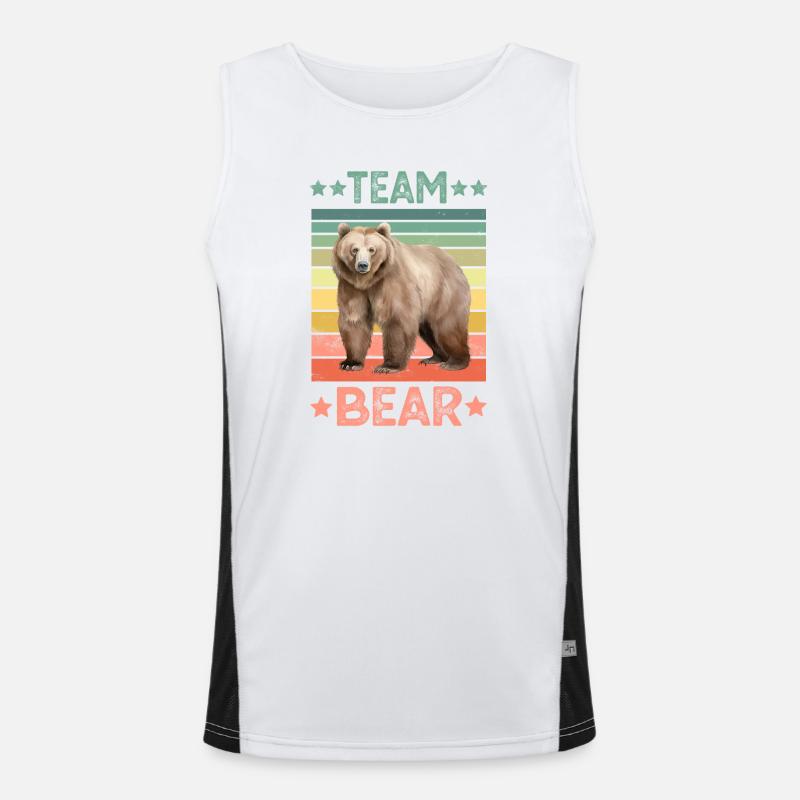 Ours brun Grizzli Débardeur respirant contrasté Homme 
