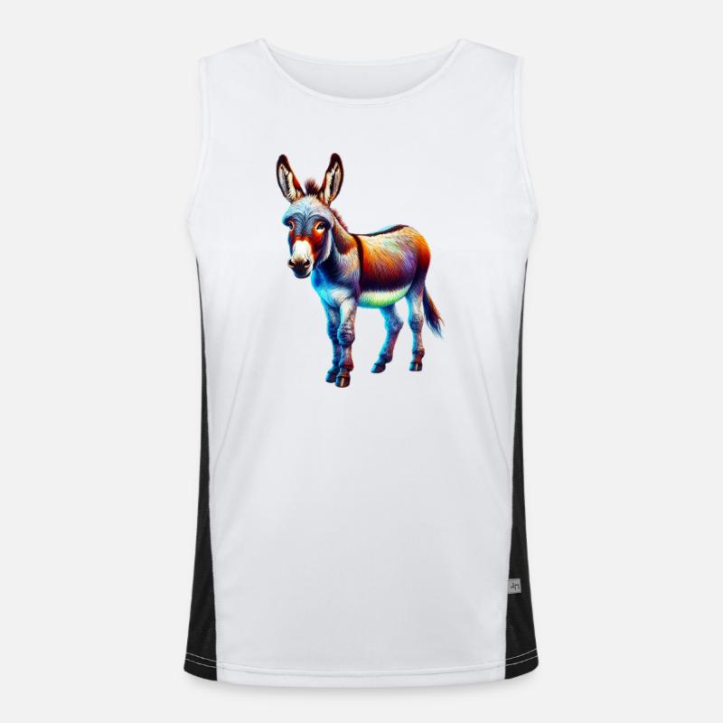 Esel-Maultier Funktionelles Kontrast-Tank Top für Männer 