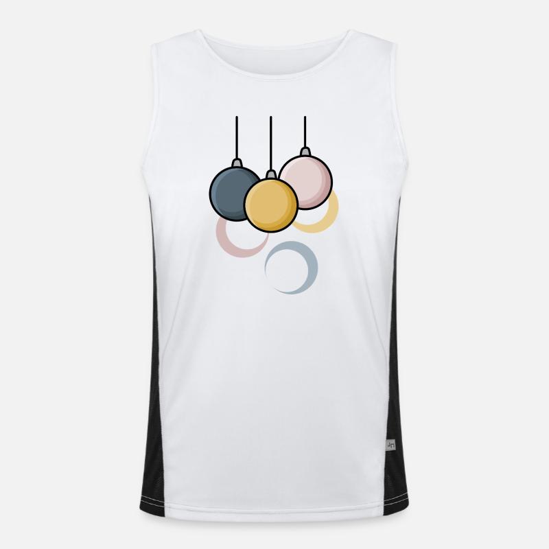 Moderne Weihnachtskugeln Funktionelles Kontrast-Tank Top für Männer 