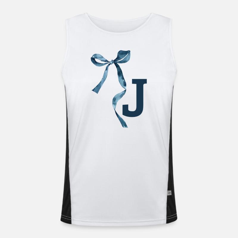 Monogram j Geschenkidee Funktionelles Kontrast-Tank Top für Männer 