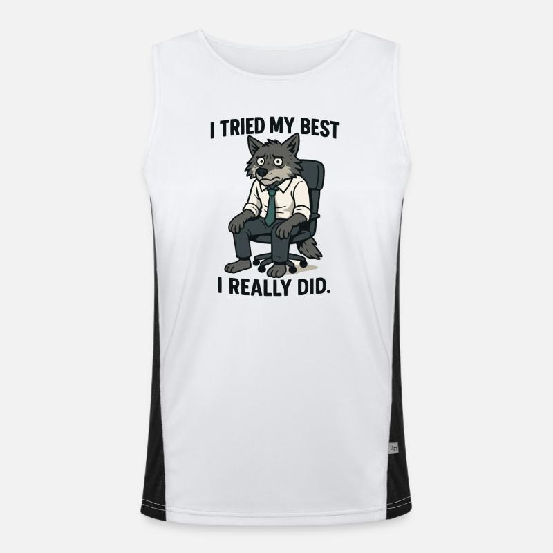 Loup de bureau avec cravate Débardeur respirant contrasté Homme 