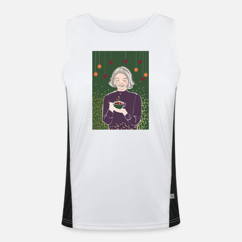 mulled wine Men's Functional Contrast Tank Top 