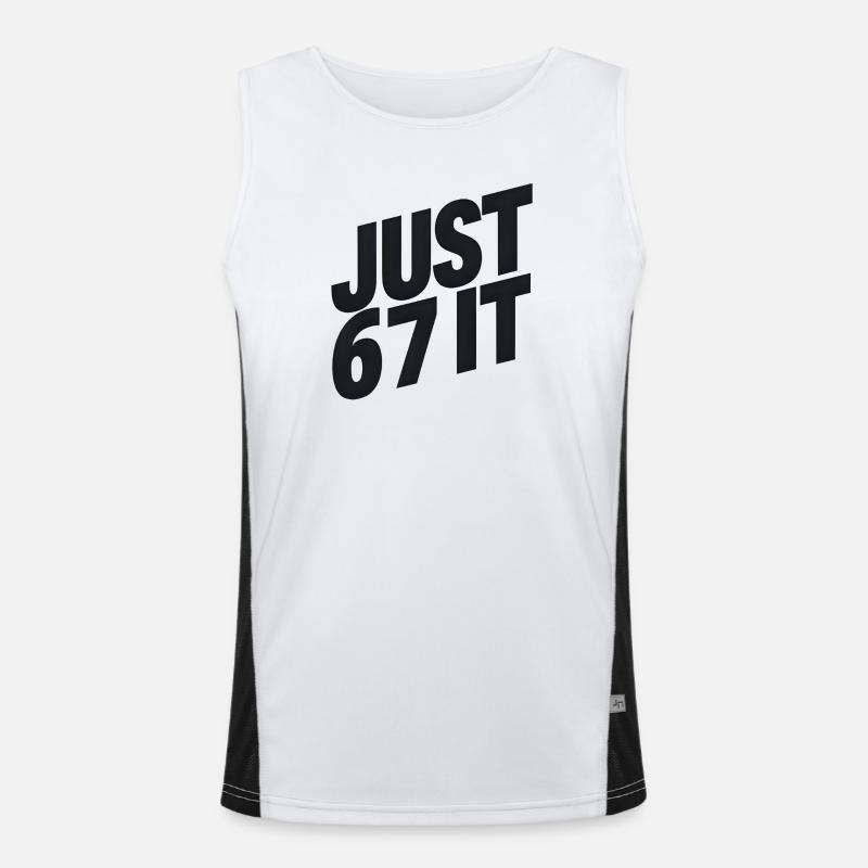 Just 6 7 It – Statement Typographique Débardeur respirant contrasté Homme 