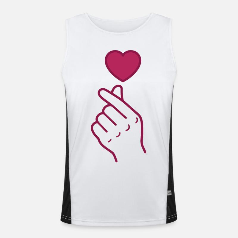 Doigts Coréens Amour Kpop Musique coréenne Corée Débardeur respirant contrasté Homme 