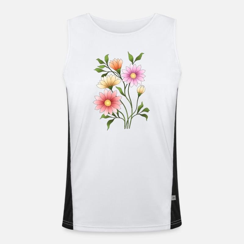 Fleur Débardeur respirant contrasté Homme 