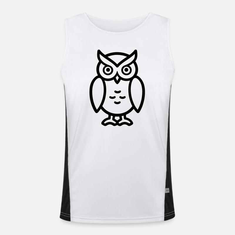 Eule Funktionelles Kontrast-Tank Top für Männer 