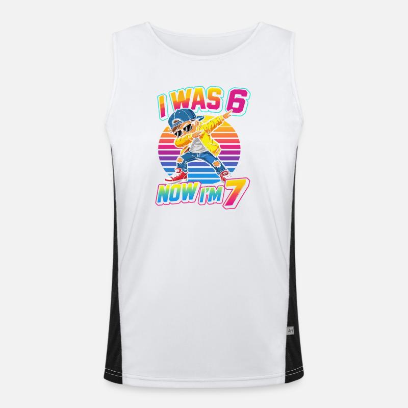 J'avais 6 ans, maintenant j'en ai 7 ! Débardeur respirant contrasté Homme 