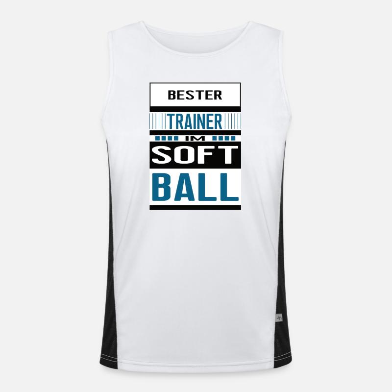 Softball Trainer Bester Softballtrainer Team  Funktionelles Kontrast-Tank Top für Männer 