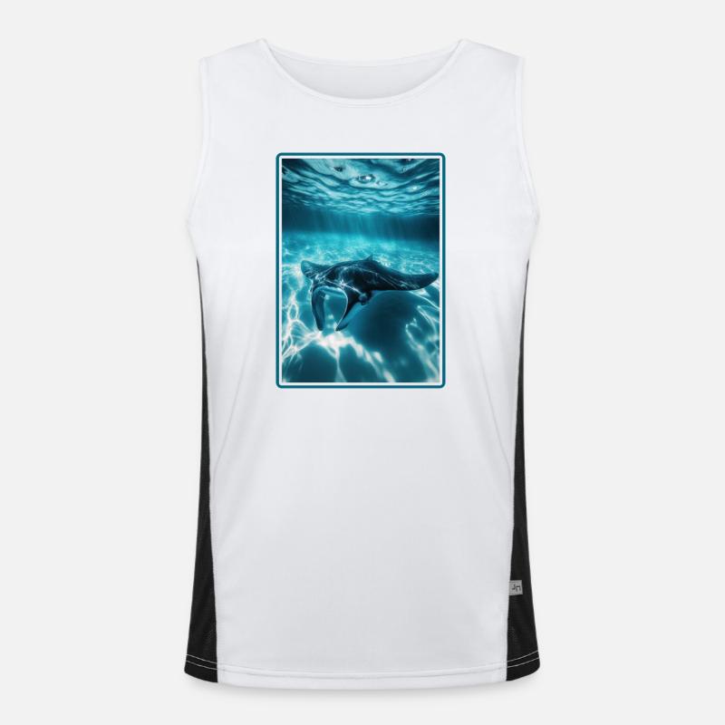 Rays Manta Rays - Men's Functional Contrast Tank Top - white/black