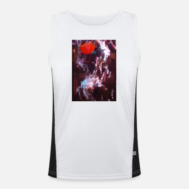 Neon Fluid Reflection Men's Functional Contrast Tank Top 
