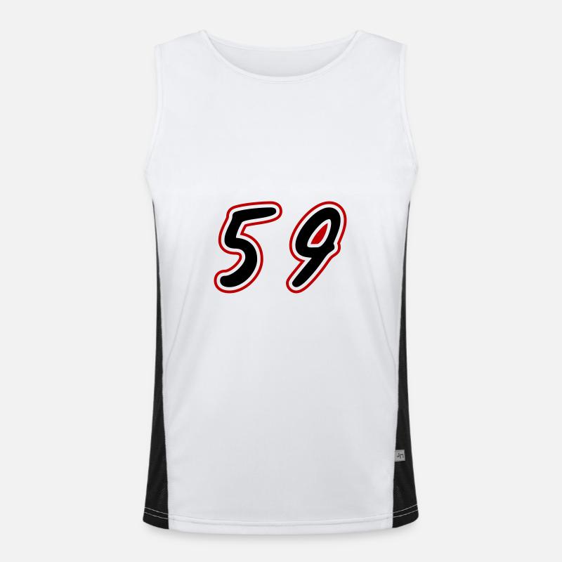59 Number Symbol Men's Functional Contrast Tank Top 