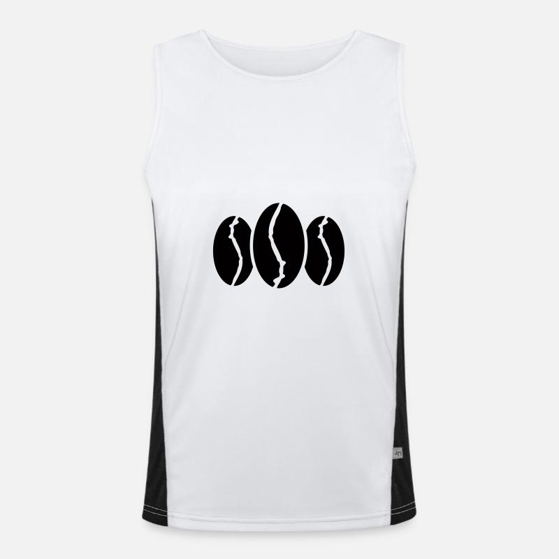Coffee Bean Icon Men's Functional Contrast Tank Top 
