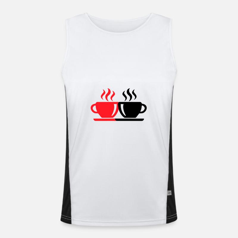 Coffee cup Men's Functional Contrast Tank Top 