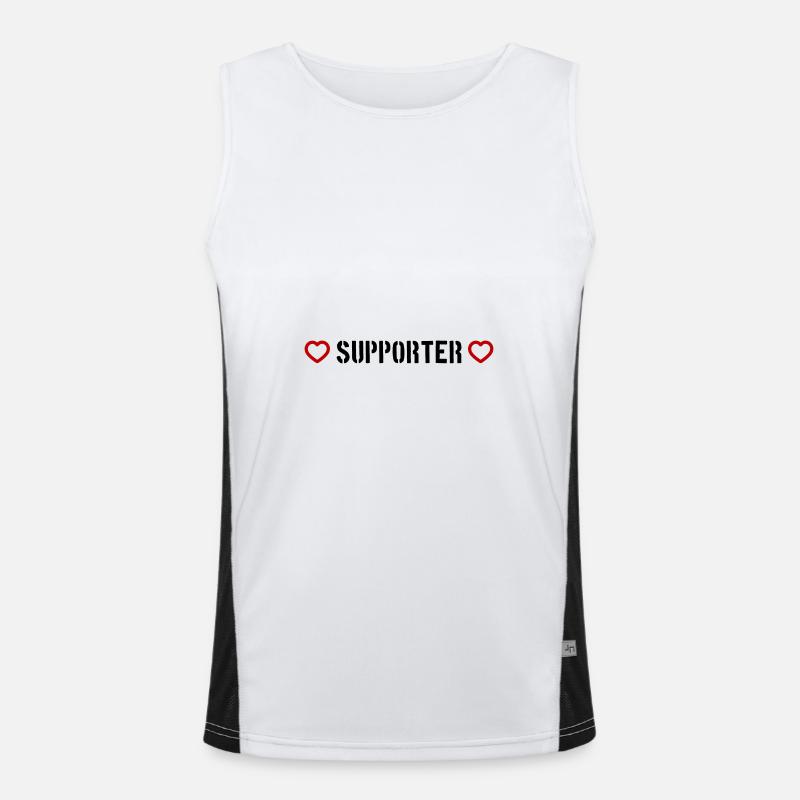 Supporter Heart Men's Functional Contrast Tank Top 