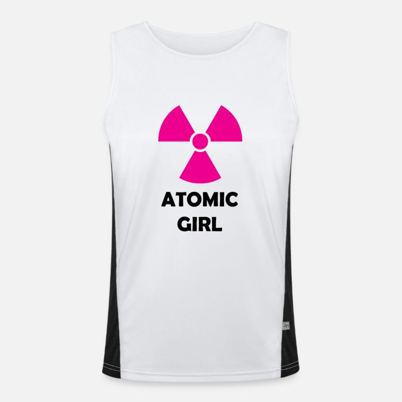 Atomic Mädchen Funktionelles Kontrast-Tank Top für Männer 